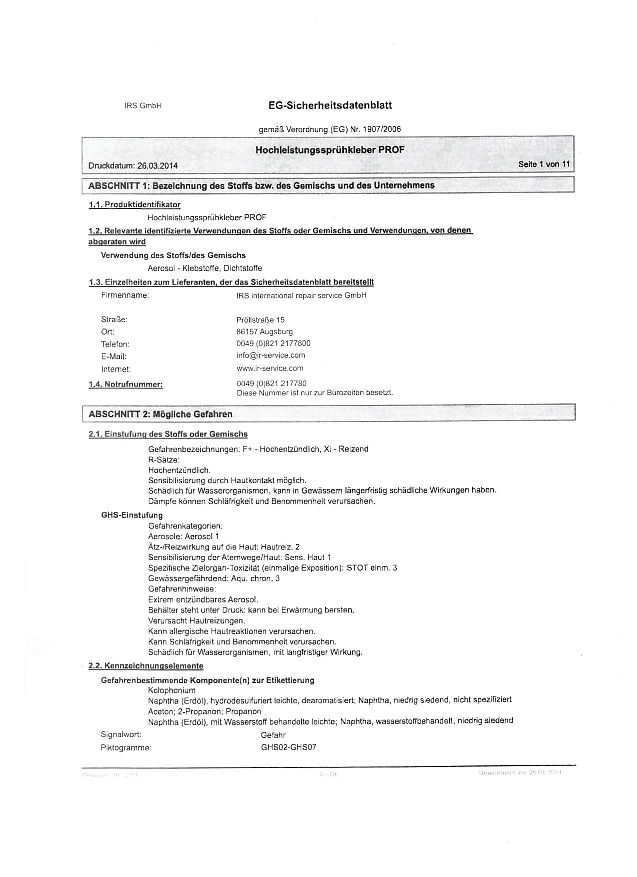 Sprühkleber "HLSK 500"